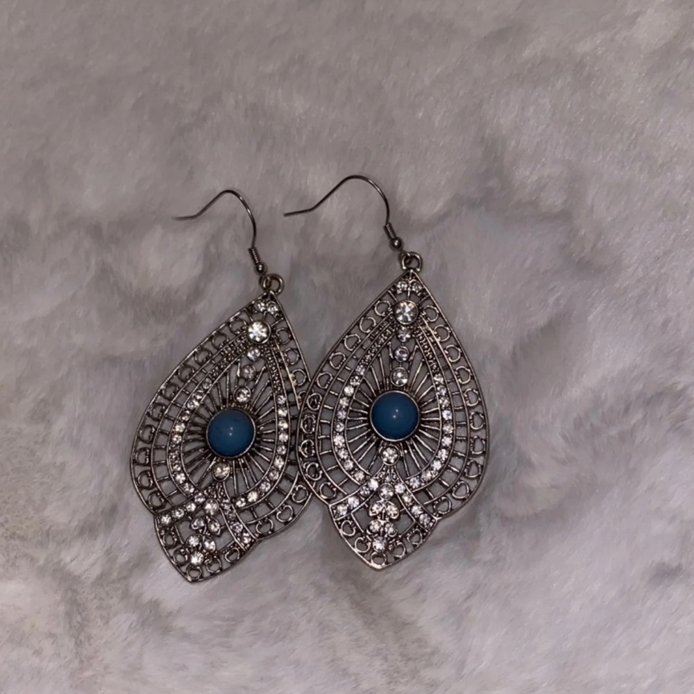 Boho style turquoise earrings